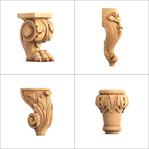 Carved furniture legs